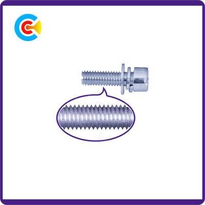 DIN/ANSI/BS/JIS Carbon-Steel/Stainless-Steel Inner Hexagonal with Pad Combination Screw
