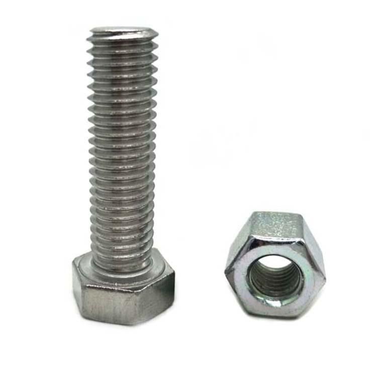 Wholesale High Quality Zinc Plated Black Yellow Carbon Steel Hex Head Bolt and Nut and Washer