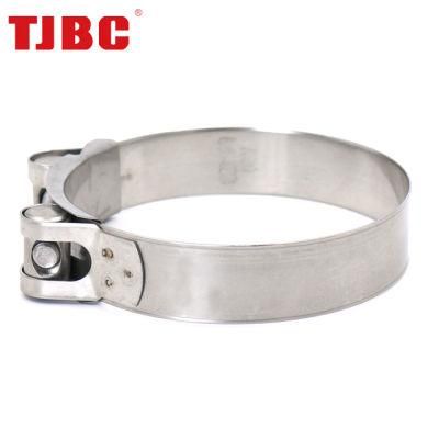 74-79mm Bandwidth T-Bolt Hose Unitary Clamps 304ss Stainless Steel Adjustable Heavy Duty Tube Ear Clamp for Automotive
