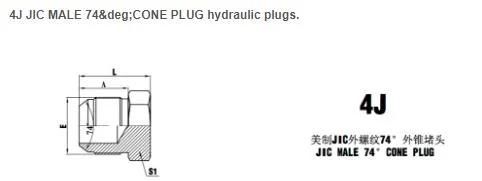 Jic Male 74 Cone Plug