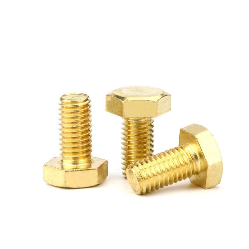 Hot Sale Factory Price Hexagon Bolt Full Thread Hex Bolt and Nut M8 M10 DIN 933 Brass Hex Bolts