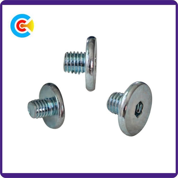 GB/DIN/JIS/ANSI Carbon-Steel/Stainless-Steel 4.8/8.8/10.9 Galvanized Hexagon Button Head Screws