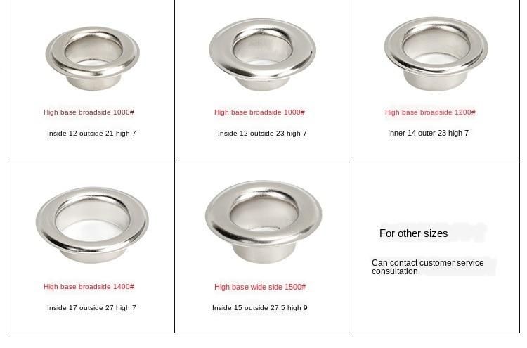 High-Foot Wide-Brimmed Corn Buckle Kt Board Advertising Printing Cloth Shoe Eye Buckle Hollow Rivet Sunshade Block Air Eye Water Eye Rivet