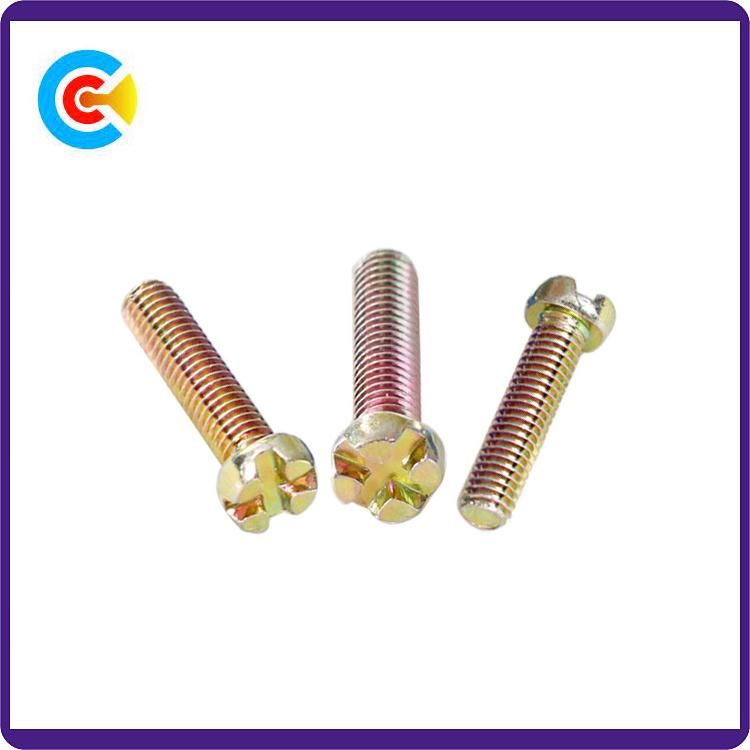 GB/DIN/JIS/ANSI Carbon-Steel/Stainless-Steel 4.8/8.8/10.9 Galvanized Cross Head Screw for Building Machinery/Industry