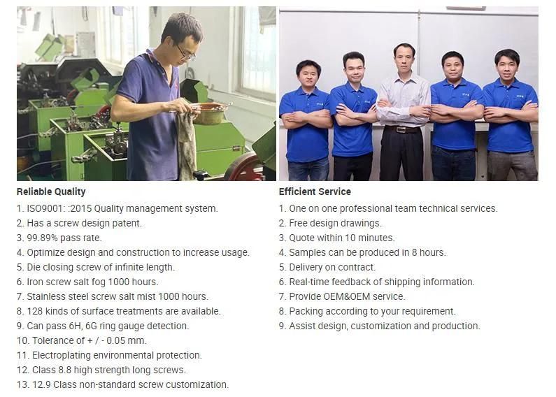 Manufacturer Custom Zinc Plated Cap Head Phillips Shoulder Machine Screws