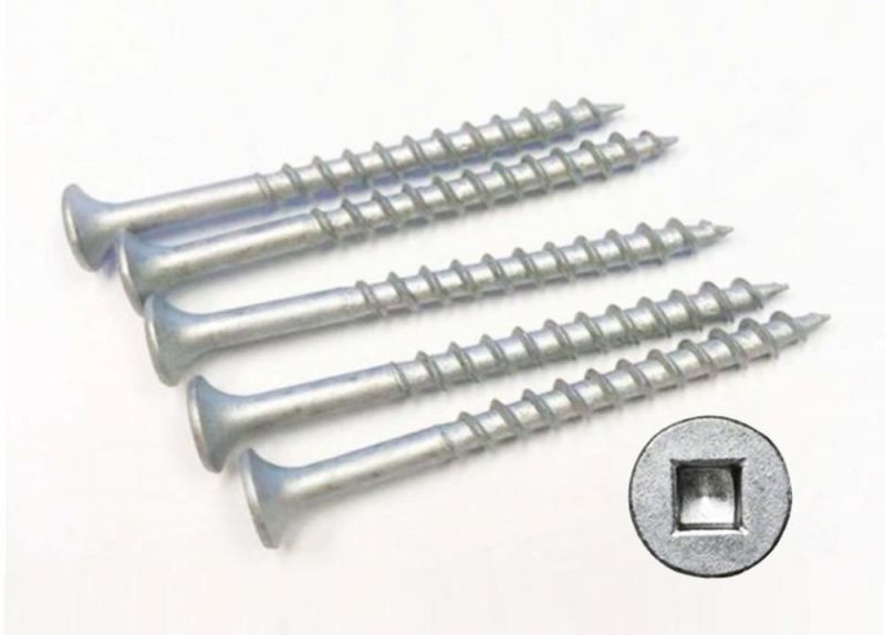 High Quality C1022 Hardened Silver Dacromet Phillips Cross Recess Square Drive Outdoor Drywall Screw/Deck Screws