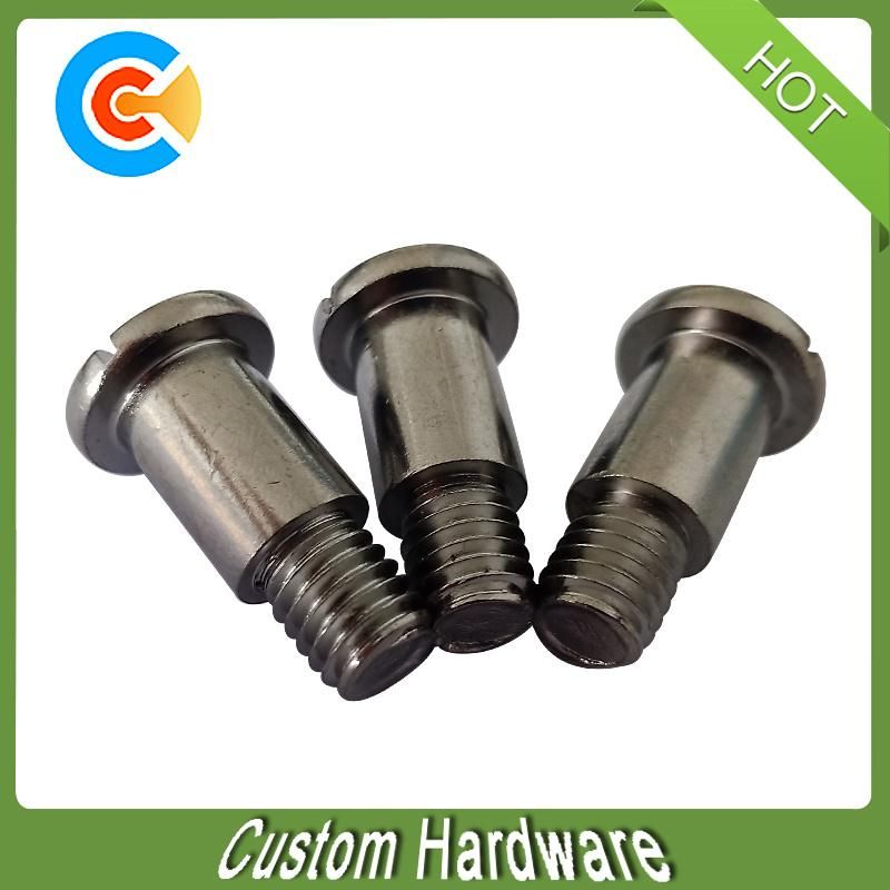 Custom M8 X 23 Carbon Steel Galvanized Slotted Shoulder Screw