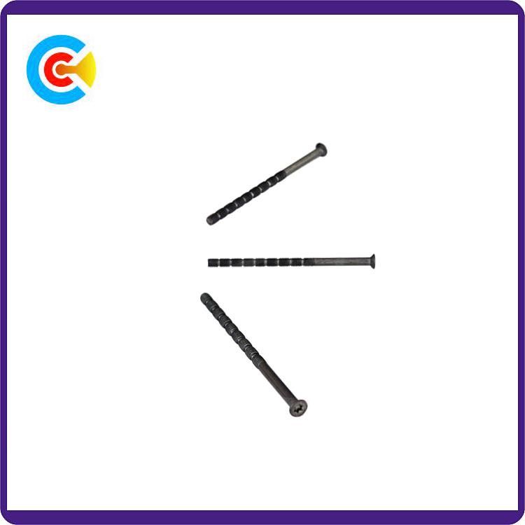 DIN/ANSI/BS/JIS Carbon-Steel/Stainless-Steel Flat Head Hand Twist Anti-Loose Bamboo Screws