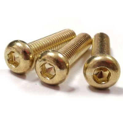 Steel Brass Plated Allen Hexagon Socket Pan Round Head Machine Screws