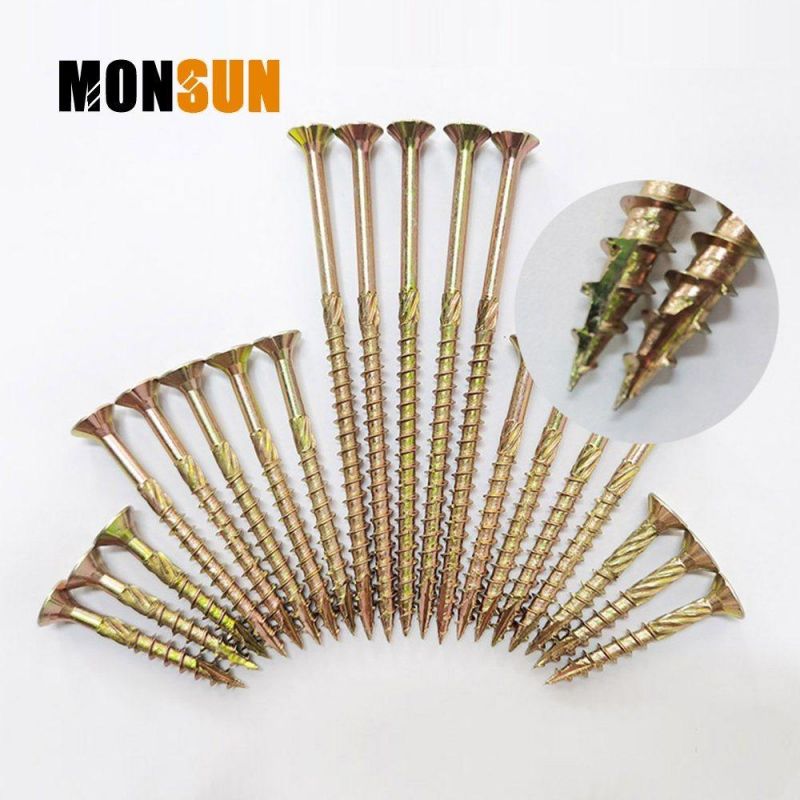 Pz Recess Yellow Zinc-Plated High-Performance Particleboard Screws