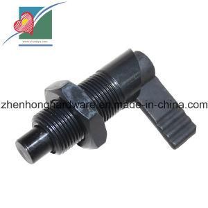 Black Color Metal Part with Thread and Nuts Small Hardware