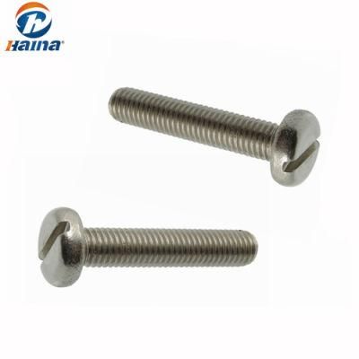 Stock DIN85 Pan Head Slotted Stainless Steel Machine Screws Free Sample