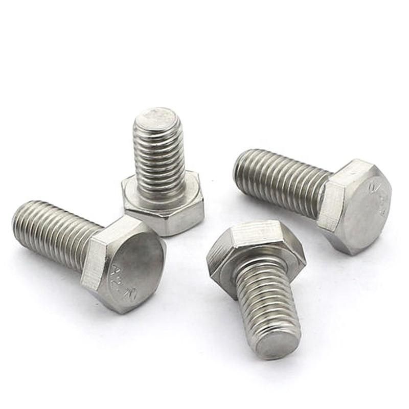 DIN933 Hex Head Bolt Hex Cap Screw Stainless Steel 304 316 Full Thread