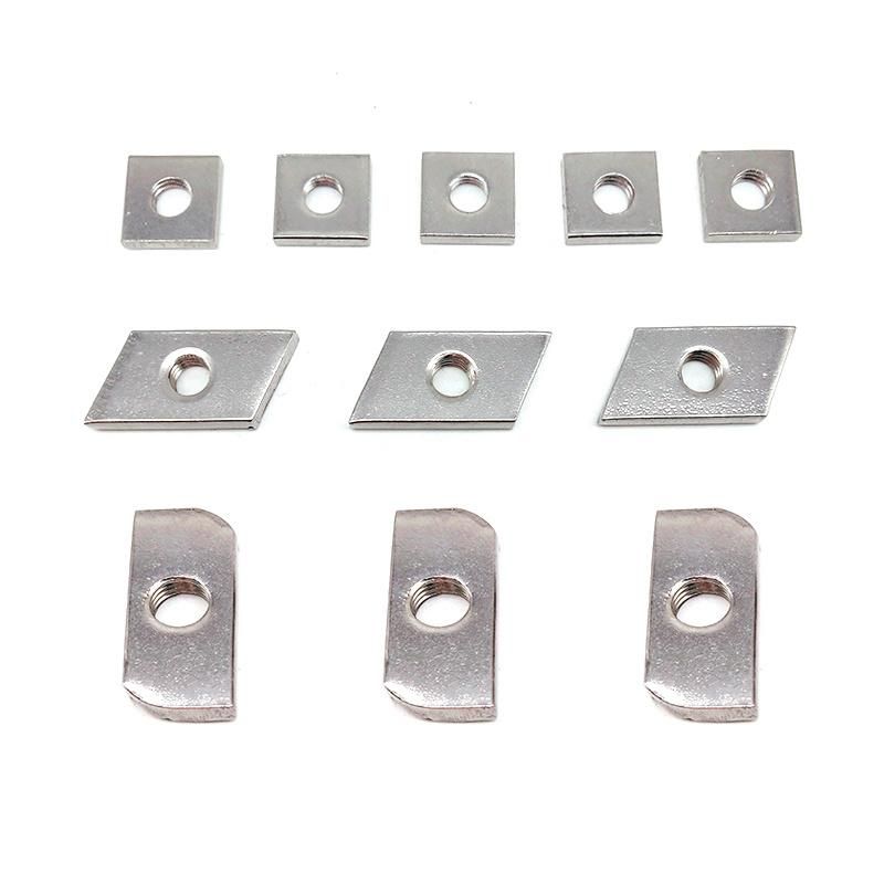 Ss201/304 Stainless Steel DIN562 M4 M5 M6 M8 M10 Square Thin Nuts