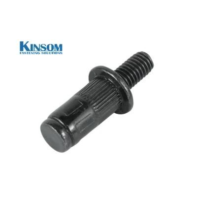 Blackening Custom Stud Bolt Knurled/Steel Bolt with Grade 8.8/Knurling Bolt with Half Threading