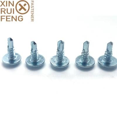 #6X1/2 Wafer Head Self Drilling Nail White Zinc Furniture Screw