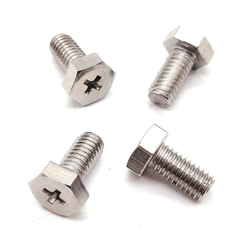 M3 M4 M5 M6 M8 M10 Stainless Steel 304 316 Cross Recessed Hexagon Head Machine Screw