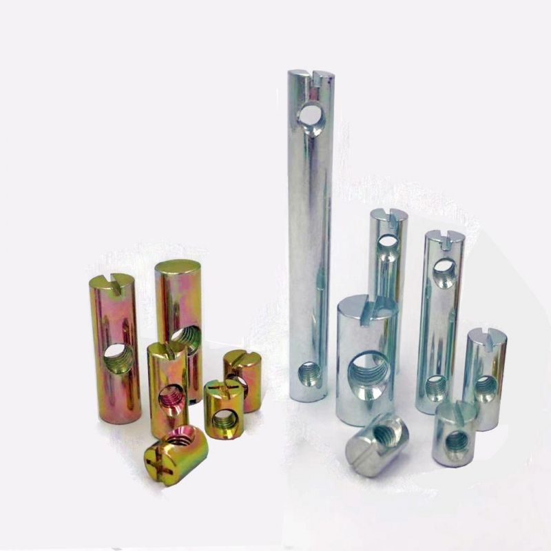 Carbon Steel Zine Plated or Stainless Steel Centre Hole Double Hole Phillips Drive Cross Dowel Barrel Nut