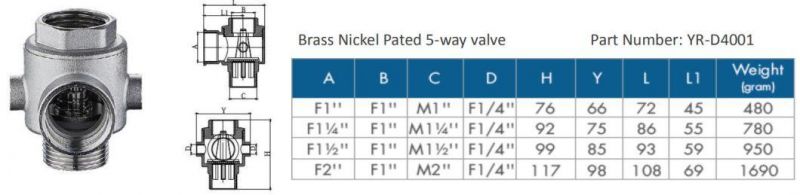 Five Way Connection/ 5 Way Check Valve