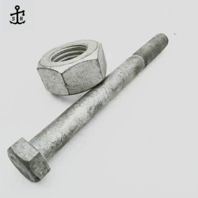 DIN931 Hot DIP Galvanized 8.8 Grade Hex Bolt Hexagon Half Thread Bolts