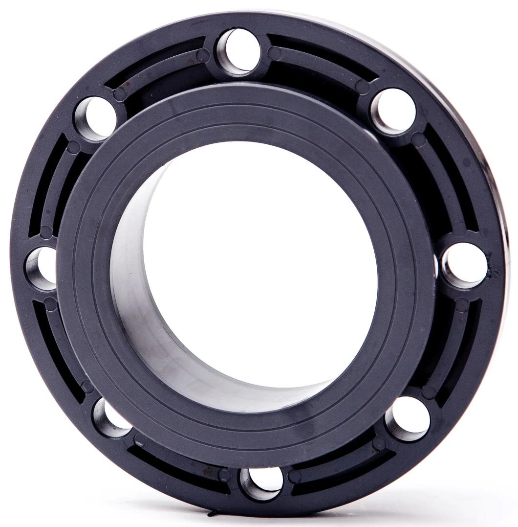 High Quality Plastic Water Pipe Check Valve Flange PVC Butterfly Flange Adapter PVC Blind Flange UPVC Van Stone Flange PVC Blank Flange PVC Two Pieces Ts Flange