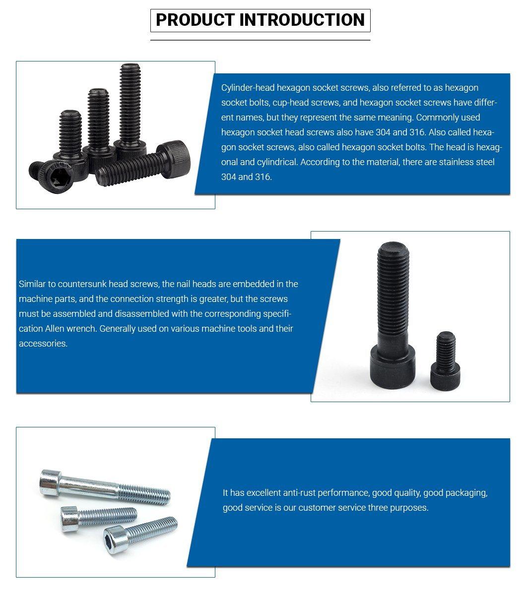 DIN912 Black Oxide Bolt/Carbon Steel Screws/DIN912 Machine Screw Hex Cap Screw/Cap Bolt