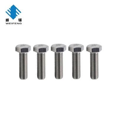 Stainless Steel 304 DIN933 Hexagonal Bolt Hex Bolt