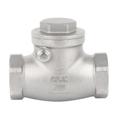 High Quality Standard Industry Stainless Steel Thread Swing Check Valve