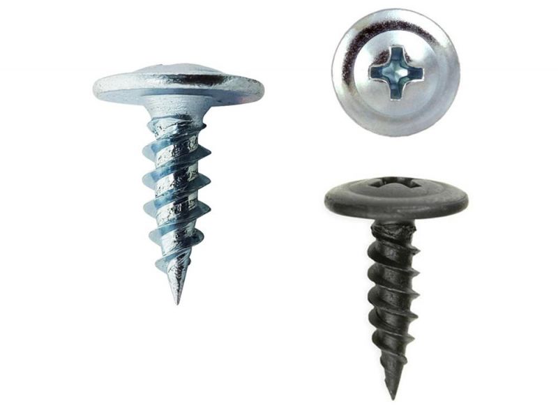 Flange Wafer Head pH#2 Drive Blue Zinc Plated Actuation pH Full Thread Self Tapping Profile Connection Screw for Drywall