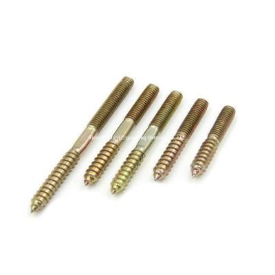 M3 M4 M5 Steel Wood to Metal Dowels Hanger Bolts Dual Thread Screws Furniture