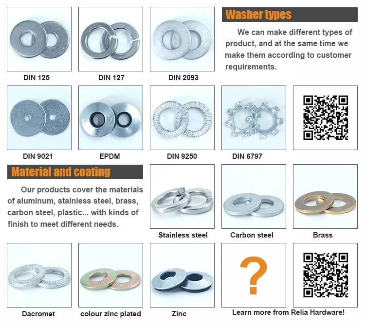 Carbon Steel DIN125 Plain Washer Zinc Plated