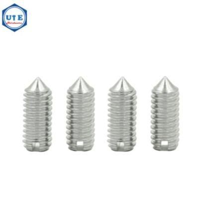 Stainless Steel 18.8 Slotted Headless/Grub/Set Screws with Cone Point