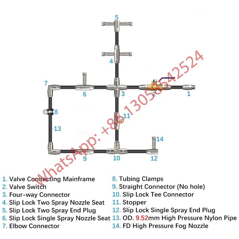 Ys Plastic Quick Plug-in Tee Connector Variable Diameter Nozzle Fittings