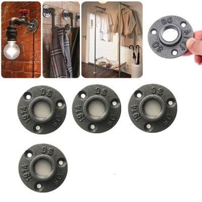 3/4&quot; 1/2&quot; 1&quot;Pipe Fittings Black Cast Iron Floor Flange Used in Furniture