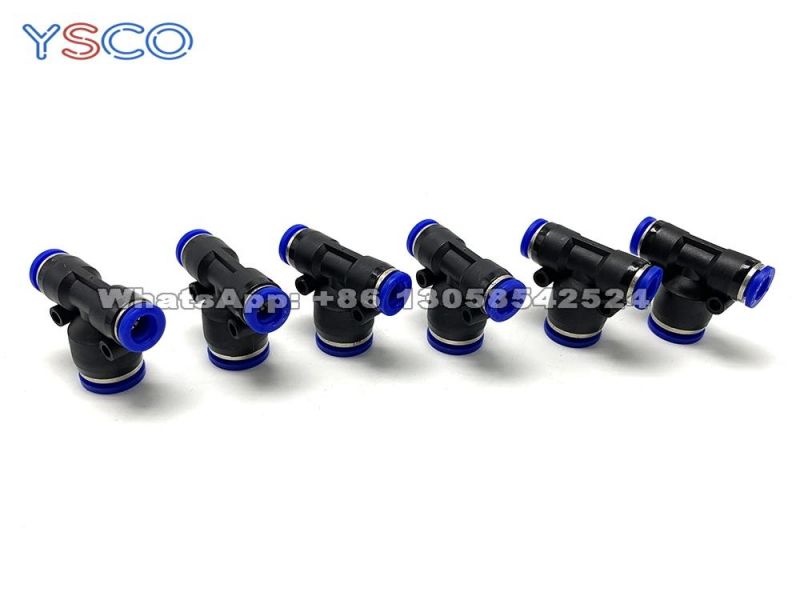 Ys Plastic Quick Plug-in Tee Connector Variable Diameter Nozzle Fittings