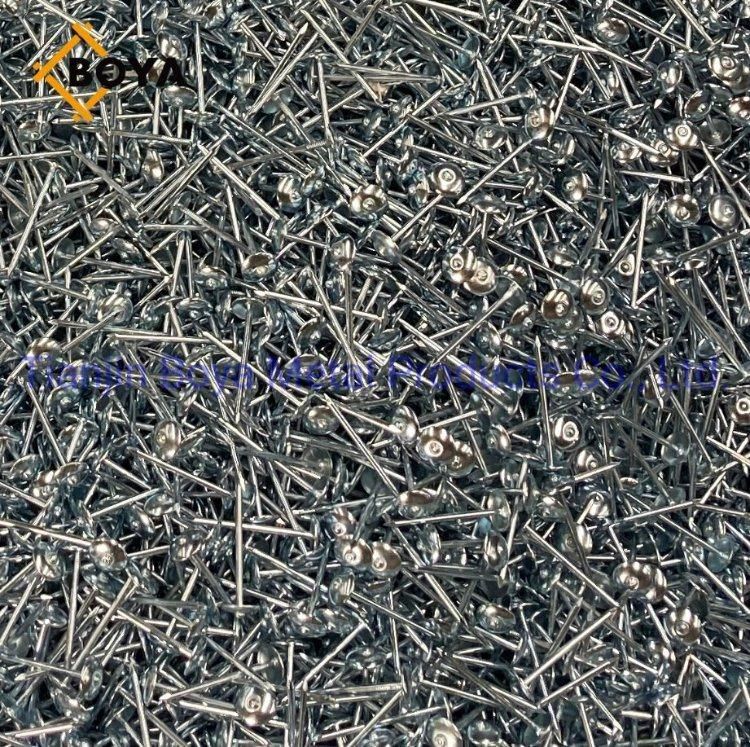 Screw Shank Roofing Nail with Umbrella Head in Material Q195