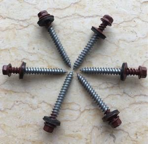 Good Quality Self Drilling Screw with EPDM Washer, Zinc Plated, Hex Head