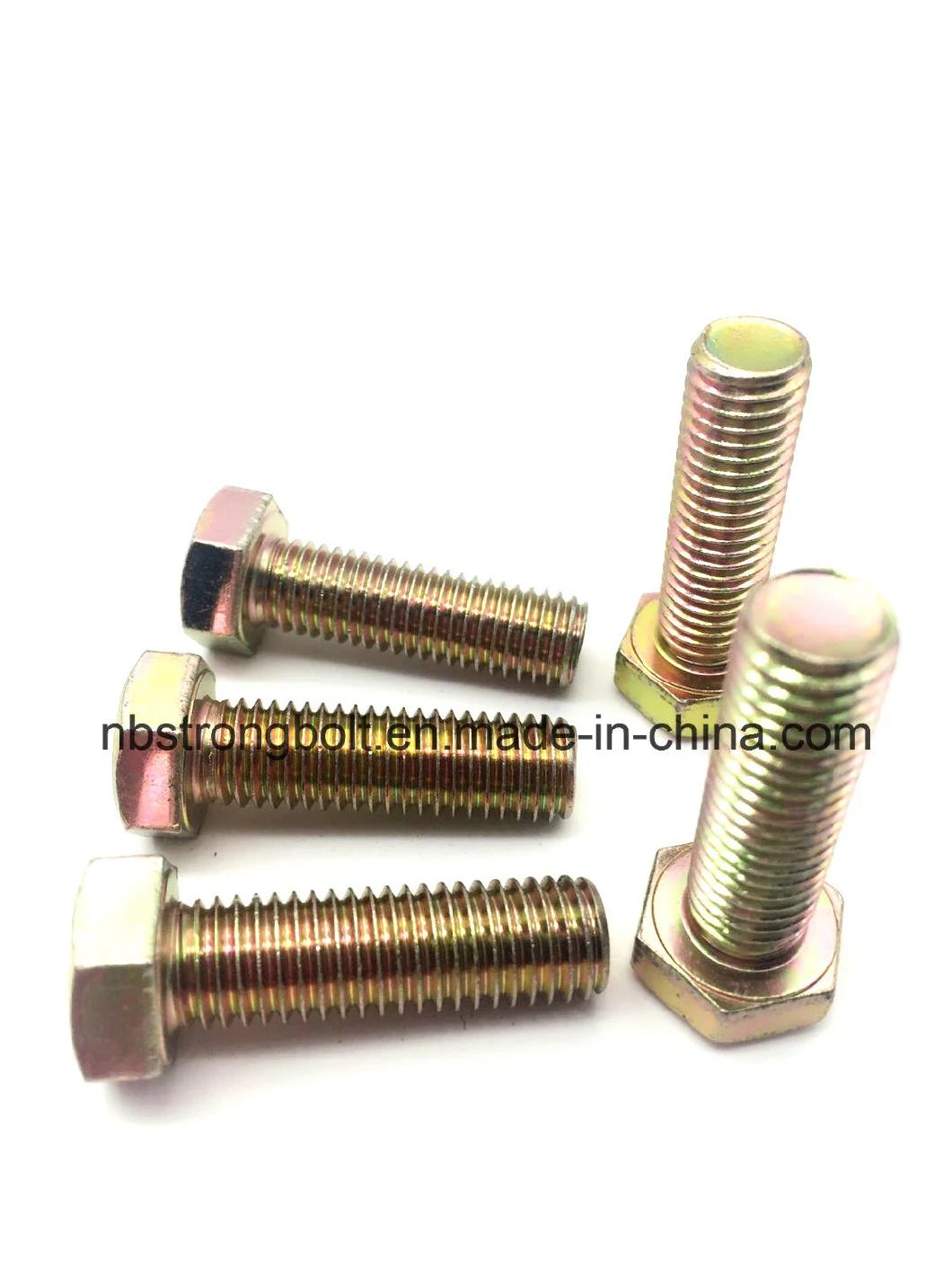 DIN933 Hex Bolt Cl. 8.8 with Yellow Zinc Plated M14X35