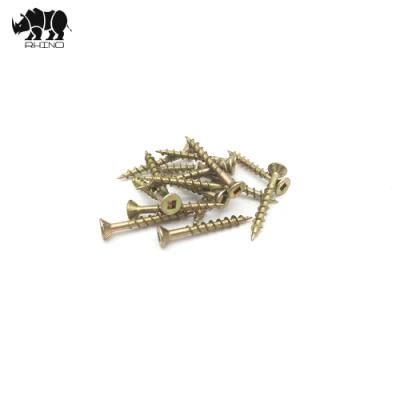 Yellow Zinc Torx / Square Drive Double Countersunk Head Wood Chipboard Screws
