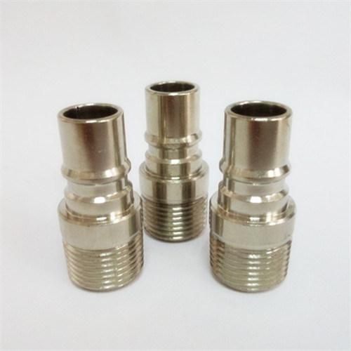 Staubli Rmi Shut-off Brass Hex Male Nipple Adapter with Plated