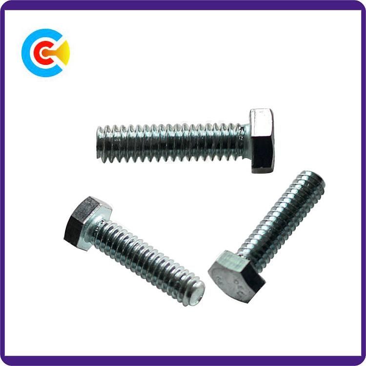 DIN/ANSI/BS/JIS Carbon-Steel/Stainless-Steel Galvanized Hexagon Bolts for Building and Bridge