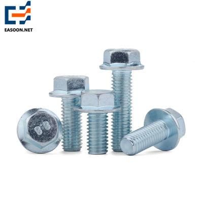 High Strength M14 Hex Flange Bolt Zinc Plated Oil Finish Bolt and Nut with Full Thread