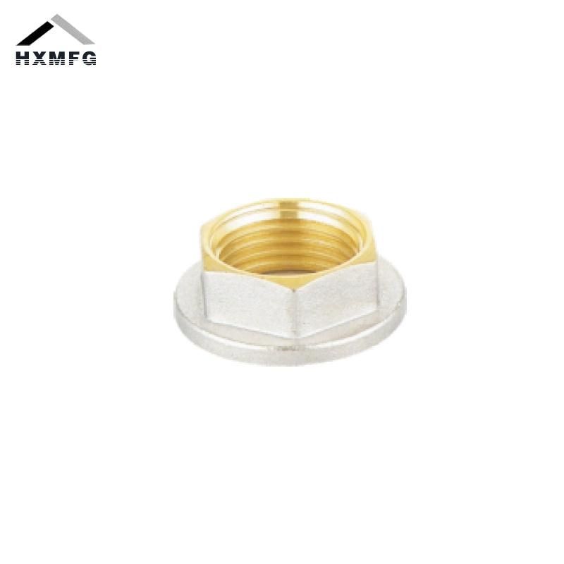 Female Brass Nickel Plate Thread Fitting Flanged Backnut
