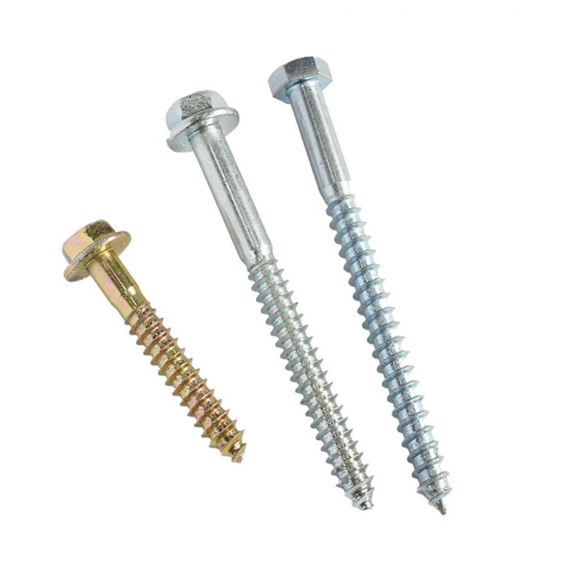 High Quality Galvanized Hexagon Head Wood Screws DIN571 Hexagon Head Tapping Screws