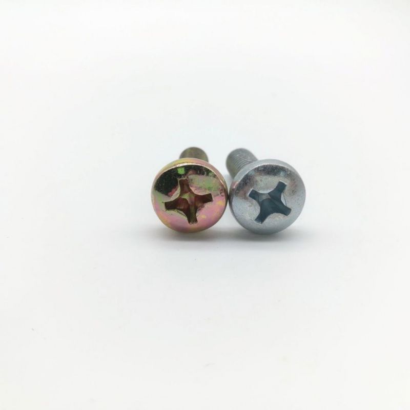 High Quality Pan Head Screw with White Zinc