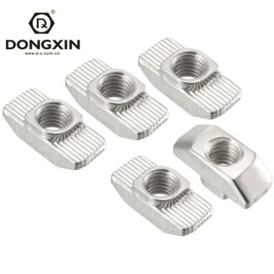 M4 M5 M6 M8 Zinc Plated / Black Steel T Slot Nut for Aluminum Profile