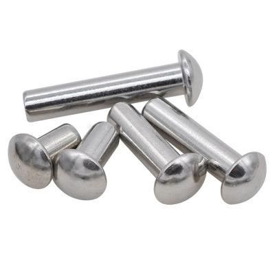 GB867 Half Round Head Rivet M6 M8 M10 M12 M14 M16 Stainless Steel 304 Percussive Mushroom Head Sign Solid Rivet