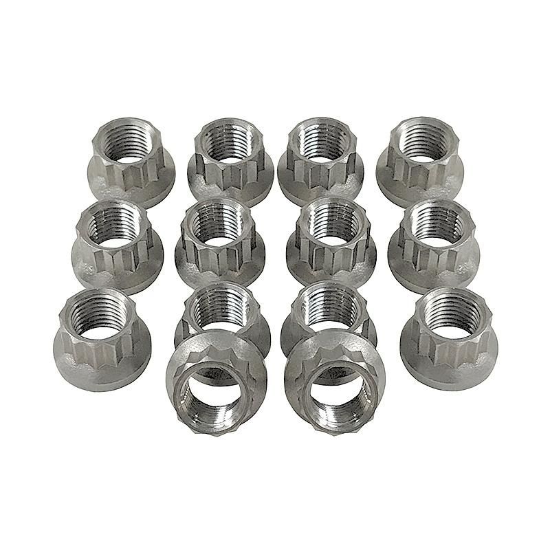 Black Titanium 12 Point Sprocket Nuts M10*1.25 Fasteners