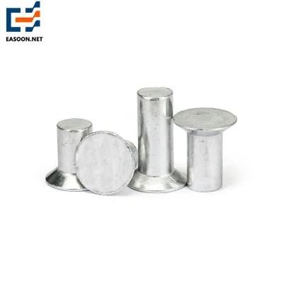 Countersunk Head Ss Cap Solid Aluminum Shoulder Step Rivet M5 X 10mm Aluminum Flat Head Semi-Tubular Rivets Aluminum 5052 Semi Tubular Rivet