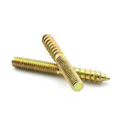 China Wholesale Furniture Hardware Fastener Double Ended Screws Zinc Plating Hanger Bolt for Woodworking